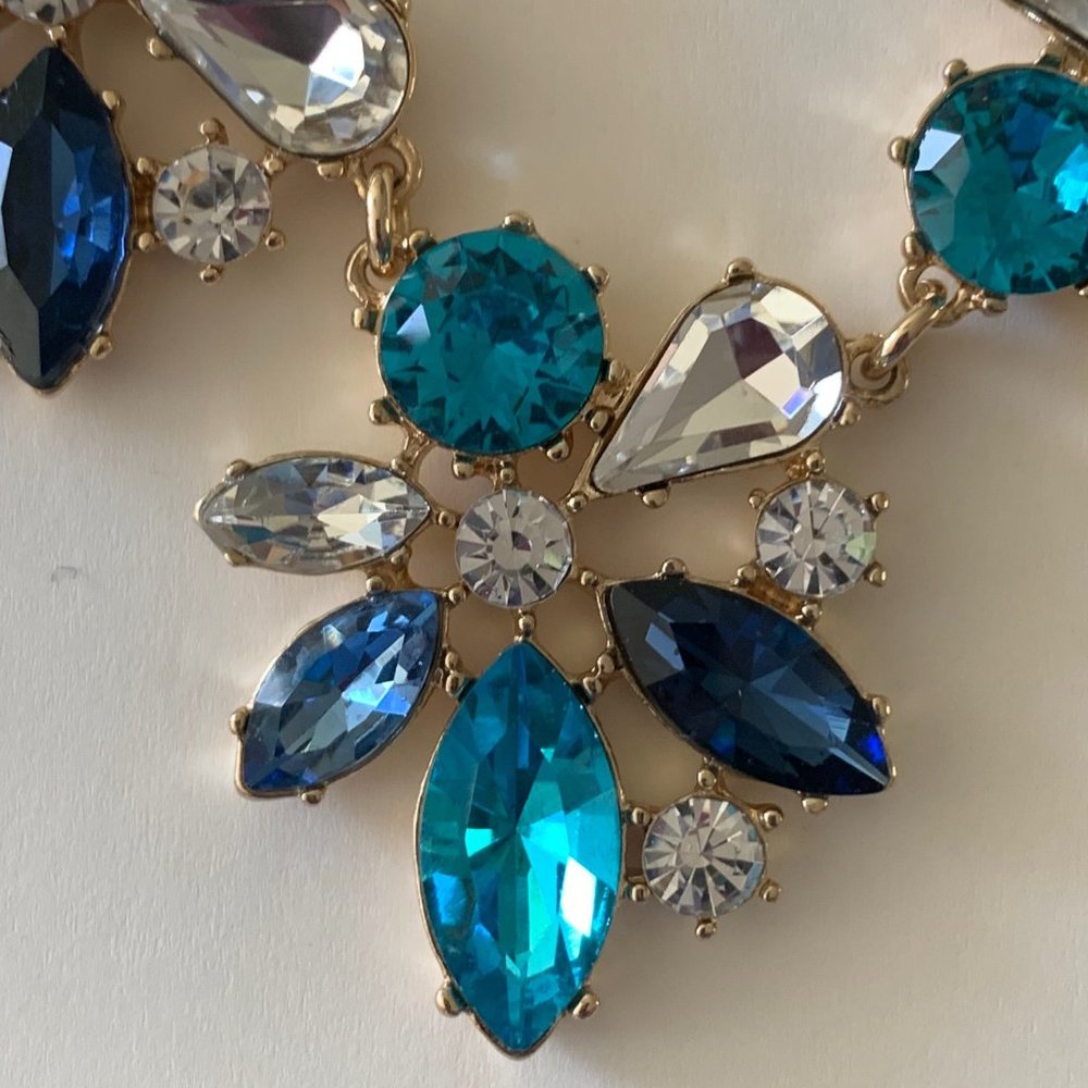 Banana Republic Blue Rhinestone Necklace - Prom